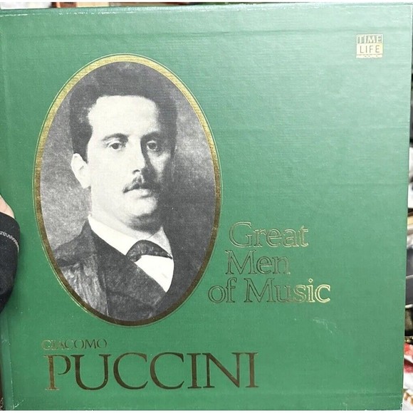 Vintage Time Life Great Men of Music Giacomo Puccini 4 LP Box Set 1975 - Picture 2 of 2